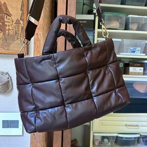 Puffy Brown Tote - Shiraleah. Purchased from Anthropology.